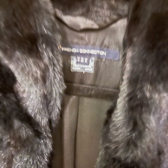 French Connection Rabbit Fur Vest, Size 6 - Picture 2 of 5
